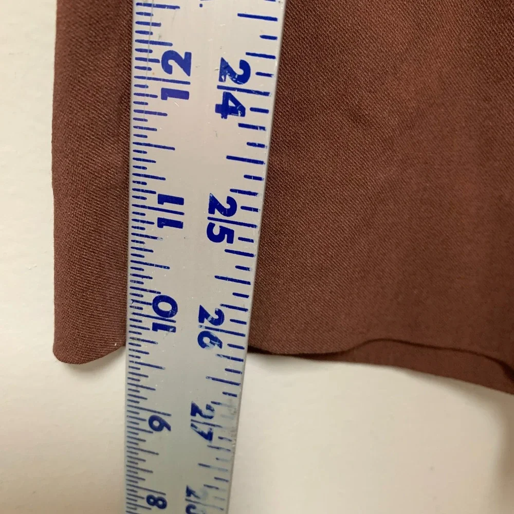 Chico's Pull On Trousers Womens 18R 3.5R Brown Straight Leg Stretch Excellent